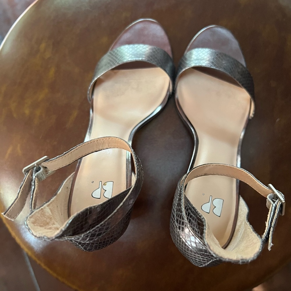 BP brand size 6.5 3” heeled sandals.